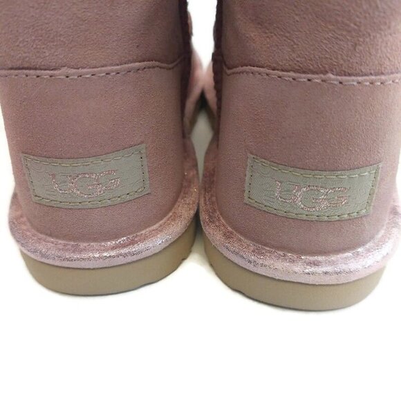 UGG Bailey Button Star Suede Boots #1107969K Pink Crystal Big Kids 5 Womens Sz 6 - Picture 8 of 8